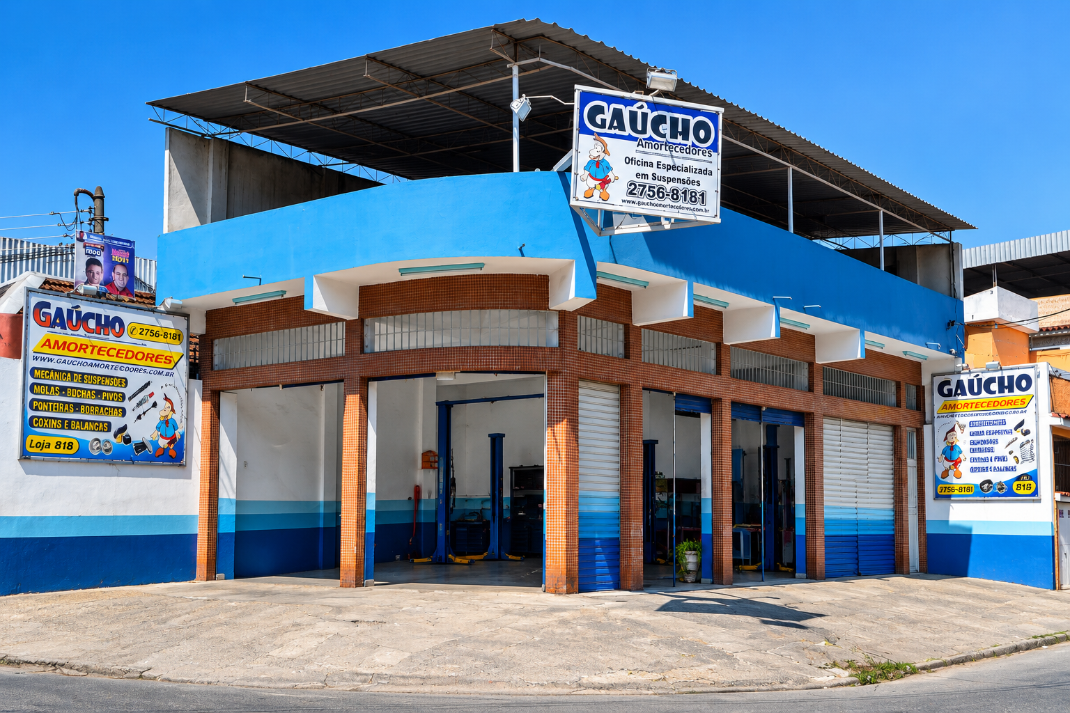 Fachada da Gaúcho Amortecedores, registro histórico